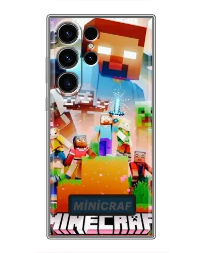Чехол для Samsung Galaxy S23 Ultra с картинкой «Minecraft герои игры»