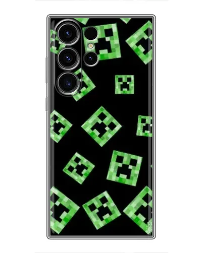 Чехол для Samsung Galaxy S23 Ultra с картинкой «Паттерн с криперами»