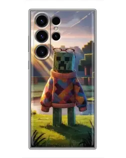 Чехол для Samsung Galaxy S23 Ultra с картинкой «Крипер в свитере»