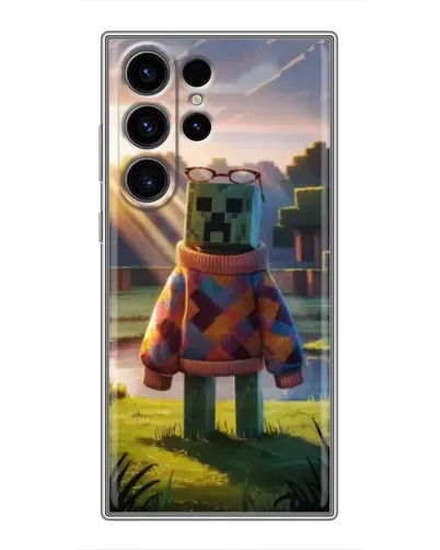 Чехол для Samsung Galaxy S23 Ultra с картинкой «Крипер в свитере»