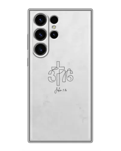 Чехол для Samsung Galaxy S23 Ultra с картинкой «Иоанна 3:16 Крест»