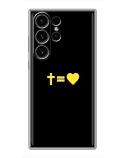 Чехол для Samsung Galaxy S23 Ultra с картинкой «Сердце и Крест»