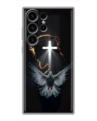 Чехол для Samsung Galaxy S23 Ultra с картинкой «Голубь и Свет»