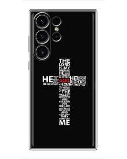 Чехол для Samsung Galaxy S23 Ultra с картинкой «Текстовый крест»