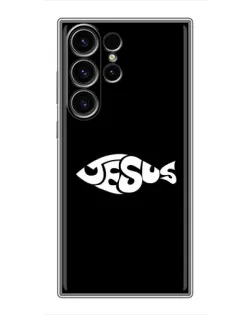 Чехол для Samsung Galaxy S23 Ultra с картинкой «Рыба Jesus»