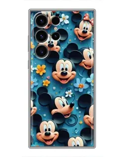 Чехол для Samsung Galaxy S23 Ultra с картинкой «Паттерн Микки и Минни»