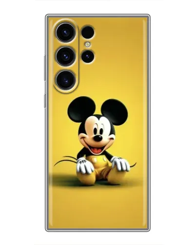 Чехол для Samsung Galaxy S23 Ultra с картинкой «Микки на желтом»