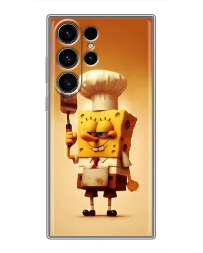 Чехол для Samsung Galaxy S23 Ultra с картинкой «Губка Боб повар»