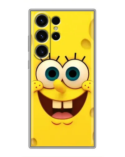 Чехол для Samsung Galaxy S23 Ultra с картинкой «Губка Боб улыбка»