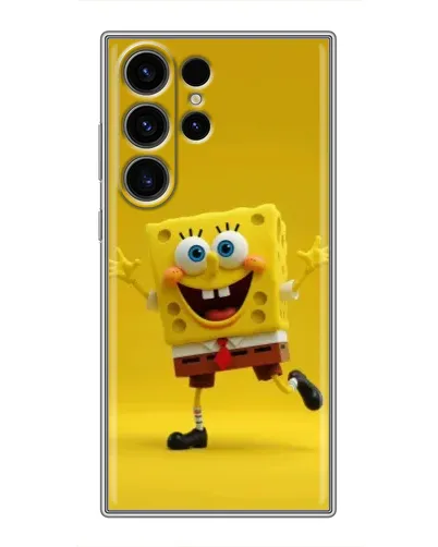 Чехол для Samsung Galaxy S23 Ultra с картинкой «Позитивный Губка Боб»
