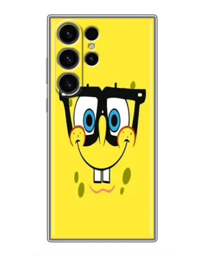 Чехол для Samsung Galaxy S23 Ultra с картинкой «Минималистичный Спанч Боб» Чехол для Samsung Galaxy S23 Ultra с картинкой «Минималистичный Спанч Боб»