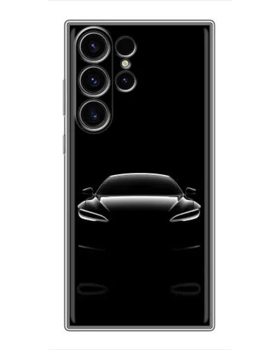 Чехол для Samsung Galaxy S23 Ultra с картинкой «Силуэт Tesla Night»