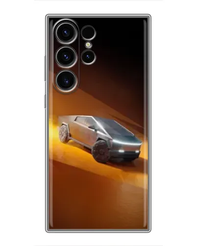 Чехол для Samsung Galaxy S23 Ultra с картинкой «Cybertruck в пустыне»
