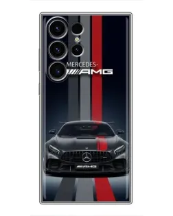Чехол для Samsung Galaxy S23 Ultra с картинкой «Mercedes — белый карбон»