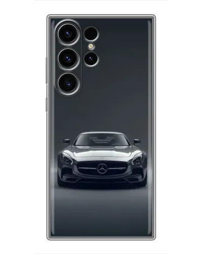 Чехол для Samsung Galaxy S23 Ultra с картинкой «Mercedes на черном»