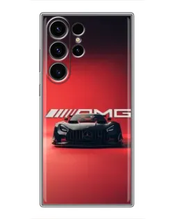 Чехол для Samsung Galaxy S23 Ultra с картинкой «Mercedes AMG — красная линия»