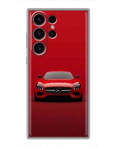 Чехол для Samsung Galaxy S23 Ultra с картинкой «Красный Mercedes AMG»