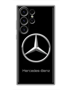 Чехол для Samsung Galaxy S23 Ultra с картинкой «Mercedes Silver Logo»
