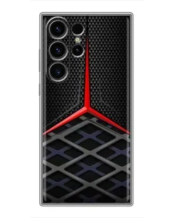 Чехол для Samsung Galaxy S23 Ultra с картинкой «Mercedes Carbon Grid»