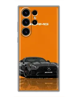 Чехол для Samsung Galaxy S23 Ultra с картинкой «Оранжевый Mercedes AMG»