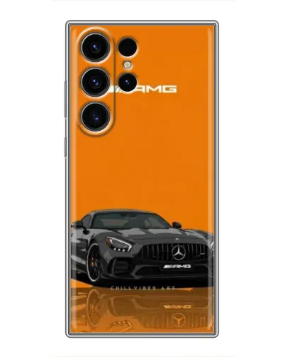 Чехол для Samsung Galaxy S23 Ultra с картинкой «Оранжевый Mercedes AMG»