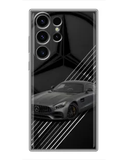 Чехол для Samsung Galaxy S23 Ultra с картинкой «Mercedes AMG — графика»