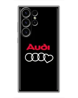 Чехол для Samsung Galaxy S23 Ultra с картинкой «Логотип Audi Heart»