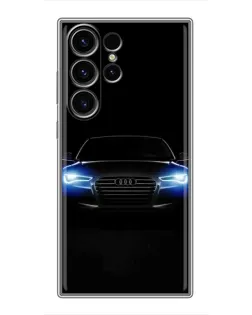 Чехол для Samsung Galaxy S23 Ultra с картинкой «Audi в неоне»