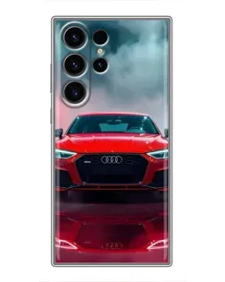 Чехол для Samsung Galaxy S23 Ultra с картинкой «Audi RS — красный стиль»