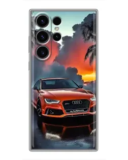 Чехол для Samsung Galaxy S23 Ultra с картинкой «Audi — закат»