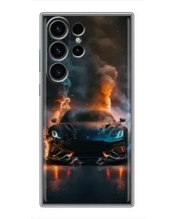 Чехол для Samsung Galaxy S23 Ultra с картинкой «Lamborghini дымная эстетика» Чехол для Samsung Galaxy S23 Ultra с картинкой «Lamborghini дымная эстетика»