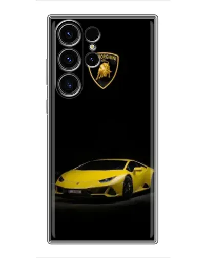 Чехол для Samsung Galaxy S23 Ultra с картинкой «Lamborghini желтый акцент»