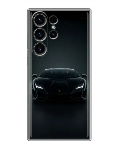 Чехол для Samsung Galaxy S23 Ultra с картинкой «Черный Lamborghini Aventador»