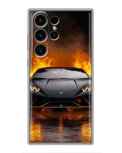 Чехол для Samsung Galaxy S23 Ultra с картинкой «Lamborghini в огне» Чехол для Samsung Galaxy S23 Ultra с картинкой «Lamborghini в огне»