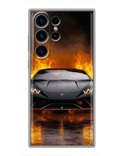 Чехол для Samsung Galaxy S23 Ultra с картинкой «Lamborghini в огне»