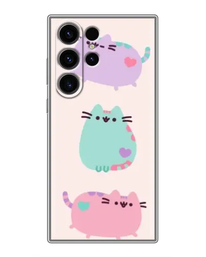 Чехол для Samsung Galaxy S23 Ultra с картинкой «Pusheen трио» Чехол для Samsung Galaxy S23 Ultra с картинкой «Pusheen трио»