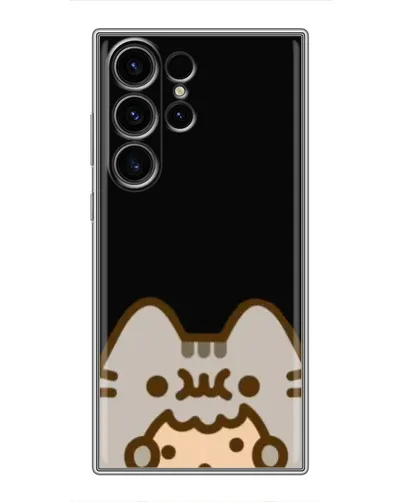 Чехол для Samsung Galaxy S23 Ultra с картинкой «Пушин на черном» Чехол для Samsung Galaxy S23 Ultra с картинкой «Пушин на черном»