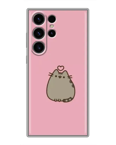 Чехол для Samsung Galaxy S23 Ultra с картинкой «Pusheen сердце» Чехол для Samsung Galaxy S23 Ultra с картинкой «Pusheen сердце»