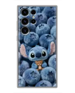 Чехол для Samsung Galaxy S23 Ultra с картинкой «Стич и голубика» Чехол для Samsung Galaxy S23 Ultra с картинкой «Стич и голубика»