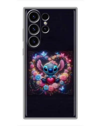 Чехол для Samsung Galaxy S23 Ultra с картинкой «Stitch в цветах»