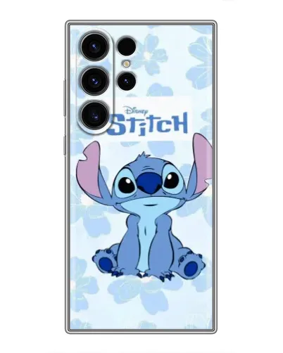 Чехол для Samsung Galaxy S23 Ultra с картинкой «Stitch среди цветов»