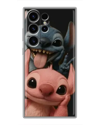 Чехол для Samsung Galaxy S23 Ultra с картинкой «Стич и Ангел»