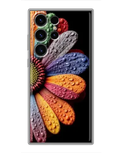 Чехол для Samsung Galaxy S23 Ultra с картинкой «Радужный цветок»