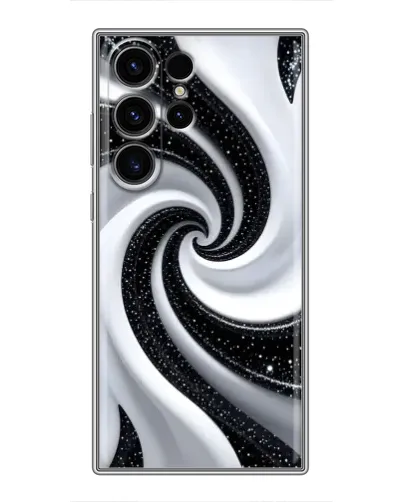 Чехол для Samsung Galaxy S23 Ultra с картинкой «Черно-белая спираль»