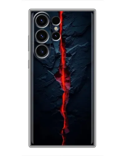 Чехол для Samsung Galaxy S23 Ultra с картинкой «Kрасная лавовая трещина»