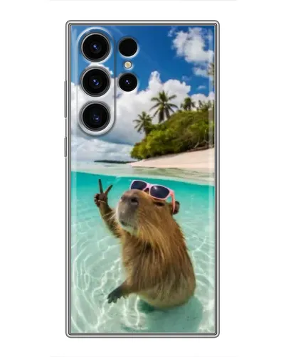 Чехол для Samsung Galaxy S23 Ultra с картинкой «Капибара на море» Чехол для Samsung Galaxy S23 Ultra с картинкой «Капибара на море»