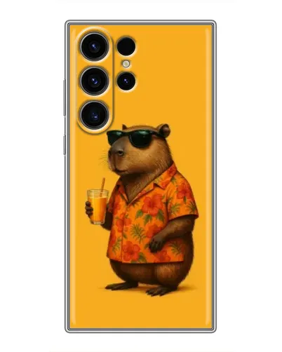 Чехол для Samsung Galaxy S23 Ultra с картинкой «Капибара на отдыхе» Чехол для Samsung Galaxy S23 Ultra с картинкой «Капибара на отдыхе»