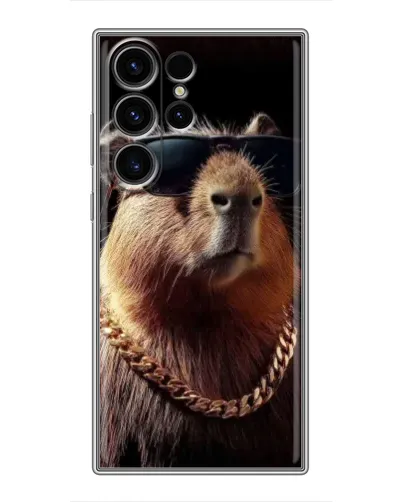 Чехол для Samsung Galaxy S23 Ultra с картинкой «Капибара золотая цепь» Чехол для Samsung Galaxy S23 Ultra с картинкой «Капибара золотая цепь»