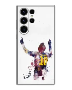 Чехол для Samsung Galaxy S23 Ultra с картинкой «Акварельный Месси Барселона»