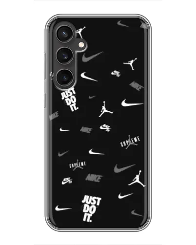 Чохол для Samsung Galaxy S23 з картинкою «Nike Black Pattern»